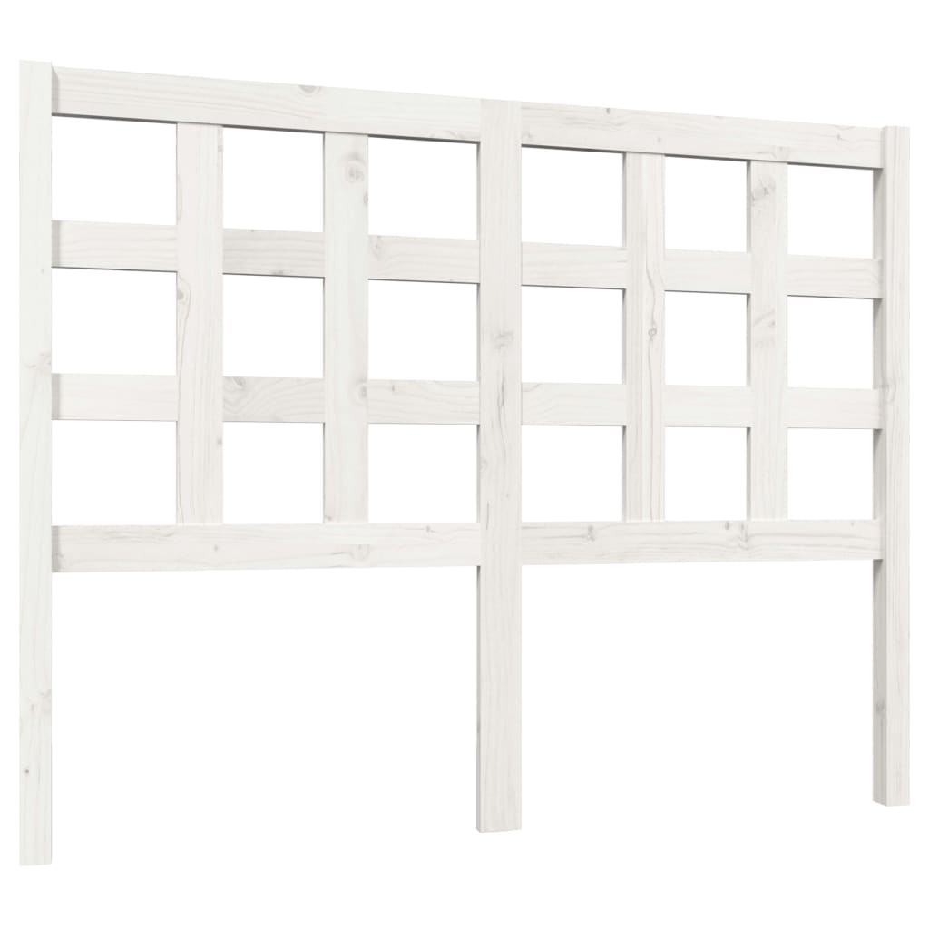 vidaXL Bed Headboard White 125.5x4x100 cm Solid Wood Pine