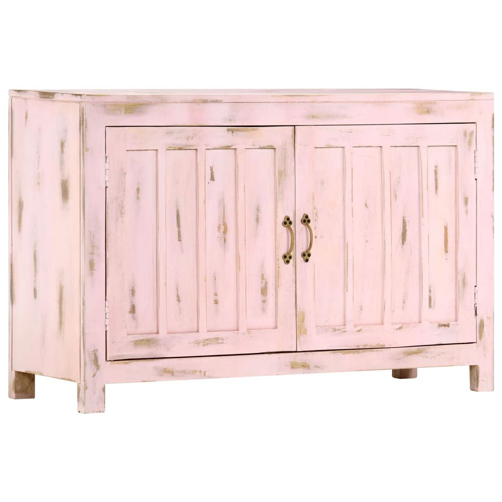 vidaXL Sideboard Light Pink 110x35x70 cm Solid Mango Wood