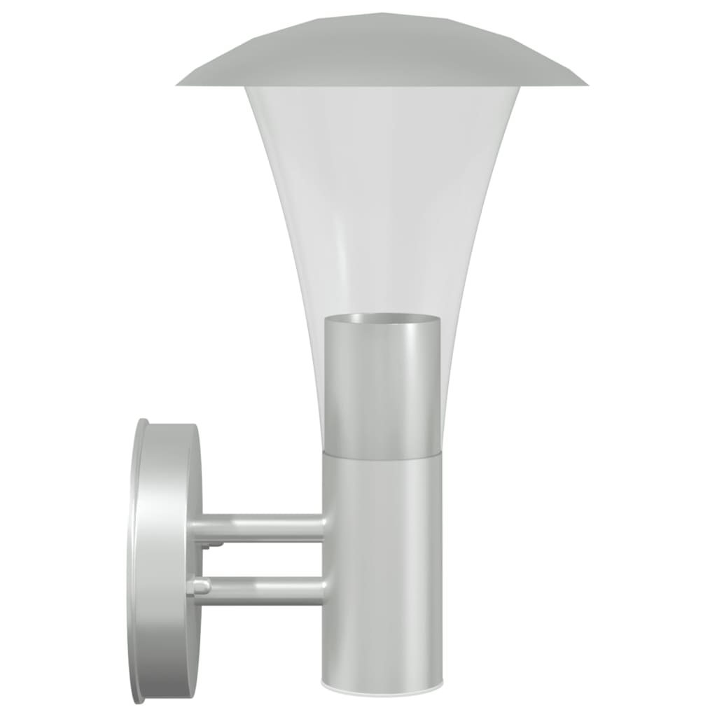 vidaXL Outdoor Wall Light Silver Stainless Steel