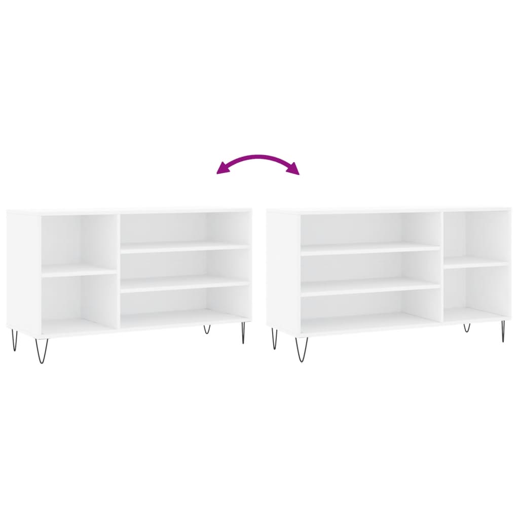 vidaXL Shoe Cabinet White 102x36x60 cm Engineered Wood