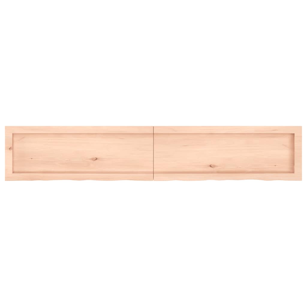 vidaXL Wall Shelf 160x30x(2-4) cm Untreated Solid Wood Oak