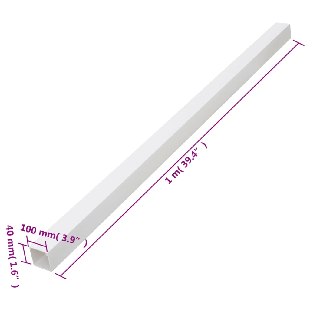 vidaXL Cable Trunking 100x40 mm 30 m PVC