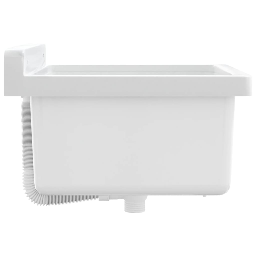 vidaXL Sink Washbasin for Wall Mounting White 40x40x24 cm Resin