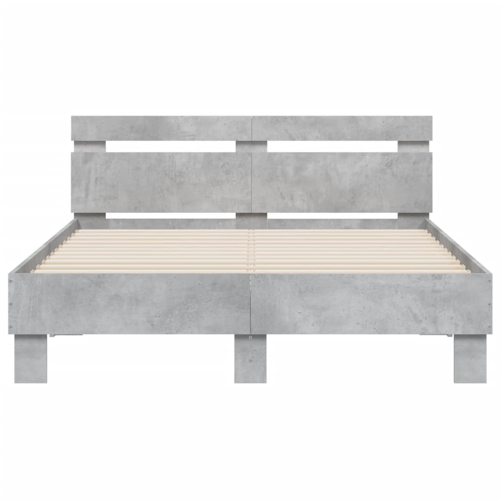 vidaXL Bed Frame without Mattress Concrete Grey 120x200 cm