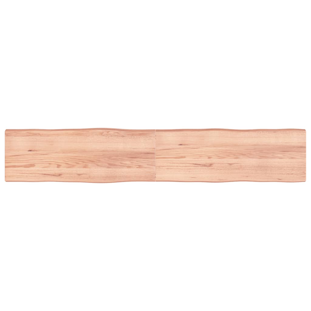 vidaXL Table Top Light Brown 220x40x(2-6)cm Treated Solid Wood Live Edge