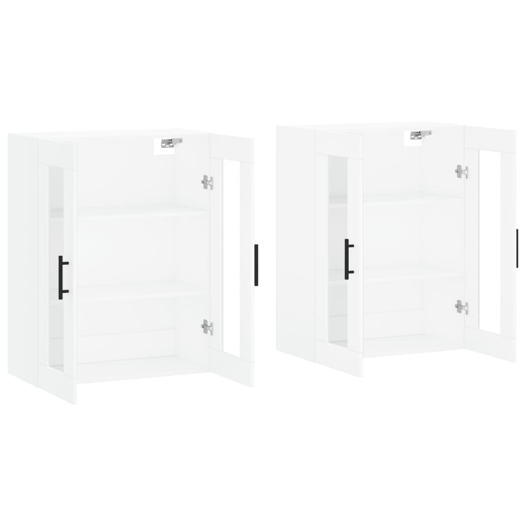 vidaXL Wall Mounted Cabinets 2 pcs White Engineered Wood