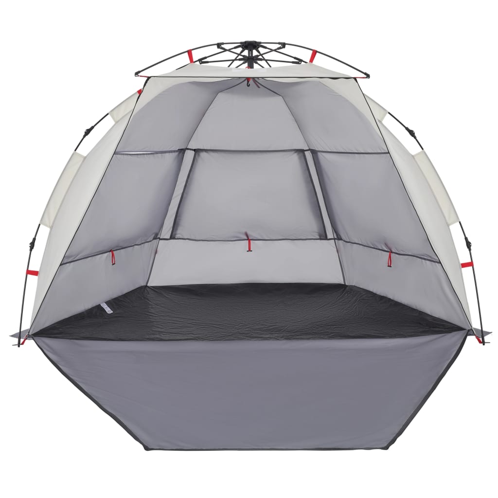 vidaXL Beach Tent 2-Person Grey Quick Release Waterproof