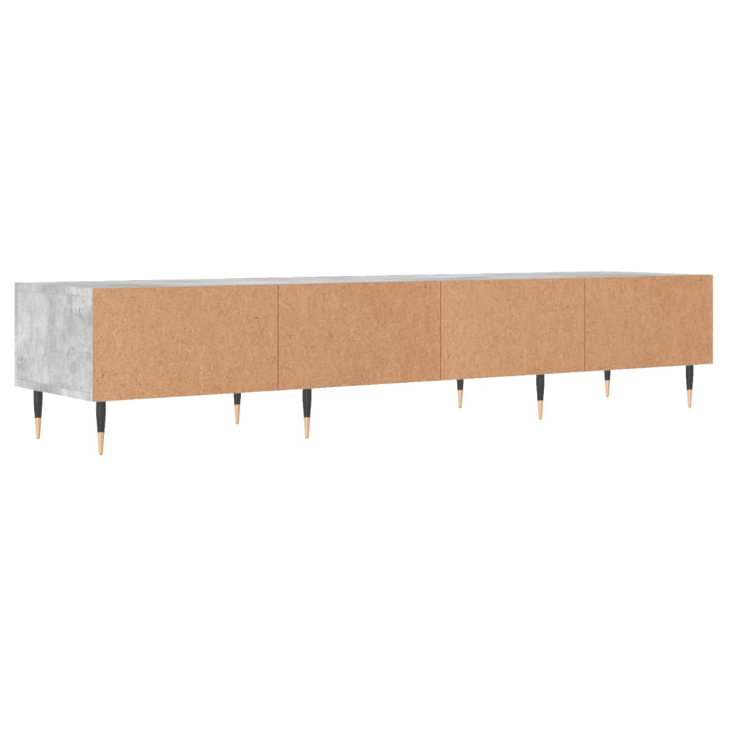 vidaXL TV Cabinet Concrete Grey 150x36x30 cm Engineered Wood