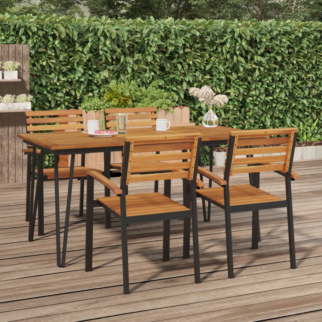 vidaXL Garden Table with Hairpin Legs 160x80x75 cm Solid Wood Acacia