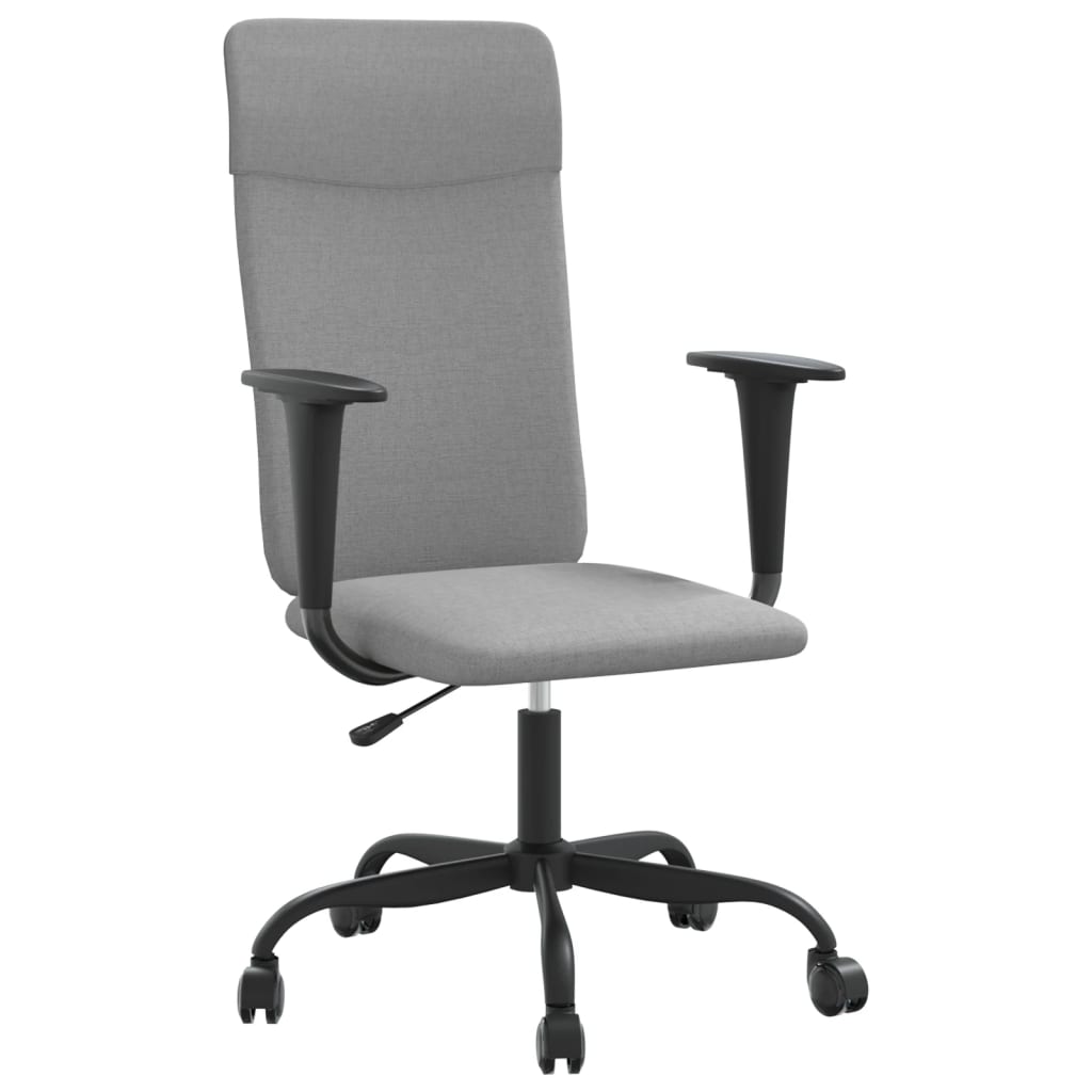 vidaXL Office Chair Light Grey Fabric