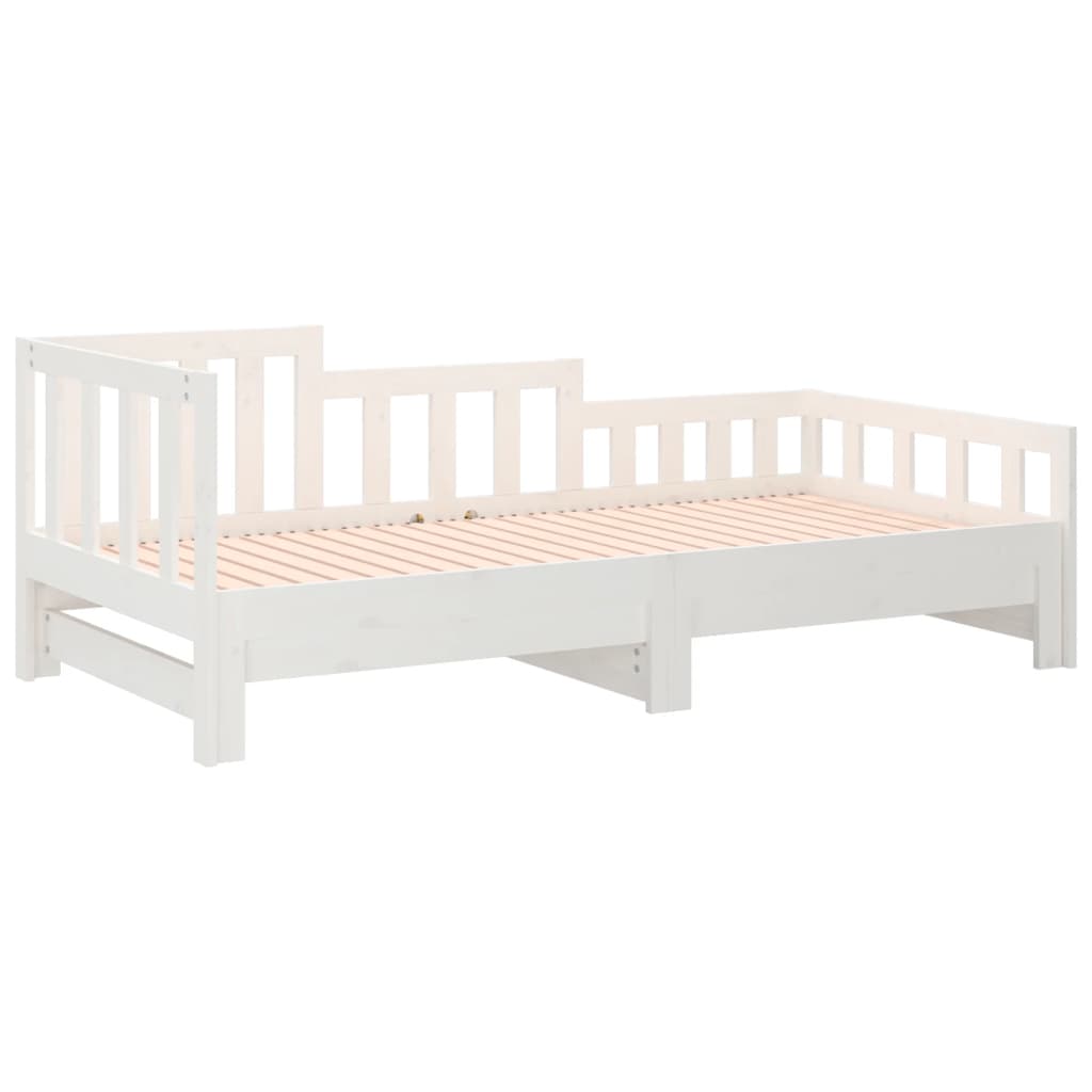 vidaXL Pull-out Day Bed without Mattress White 2x(90x190) cm