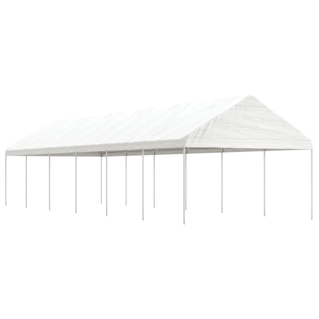 vidaXL Gazebo with Roof White 13.38x4.08x3.22 m Polyethylene