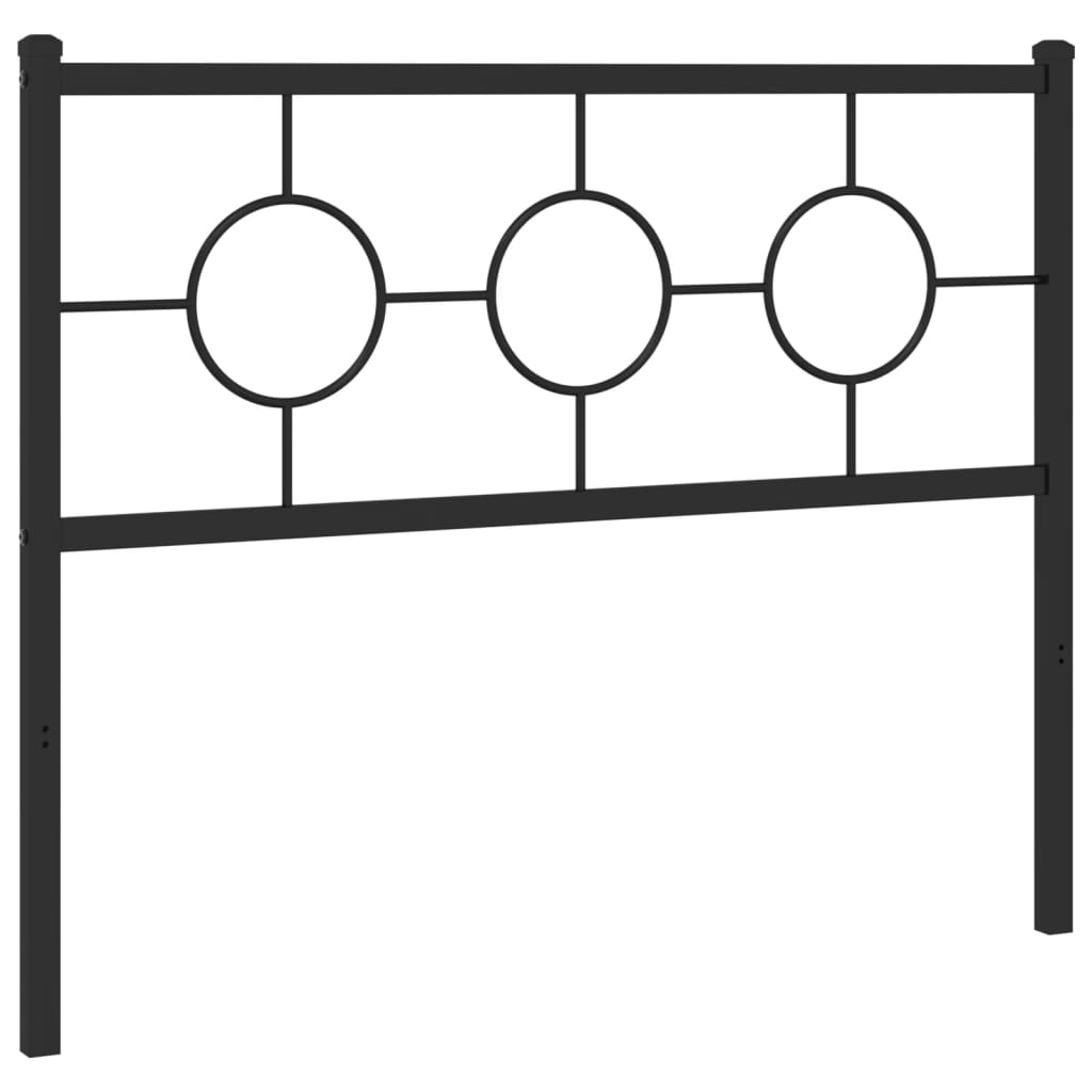 vidaXL Metal Headboard Black 107 cm