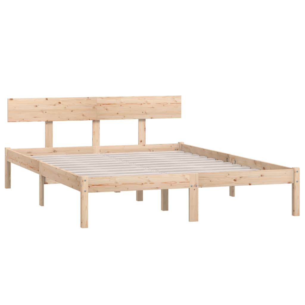 vidaXL Bed Frame without Mattress Solid Wood 140x200 cm