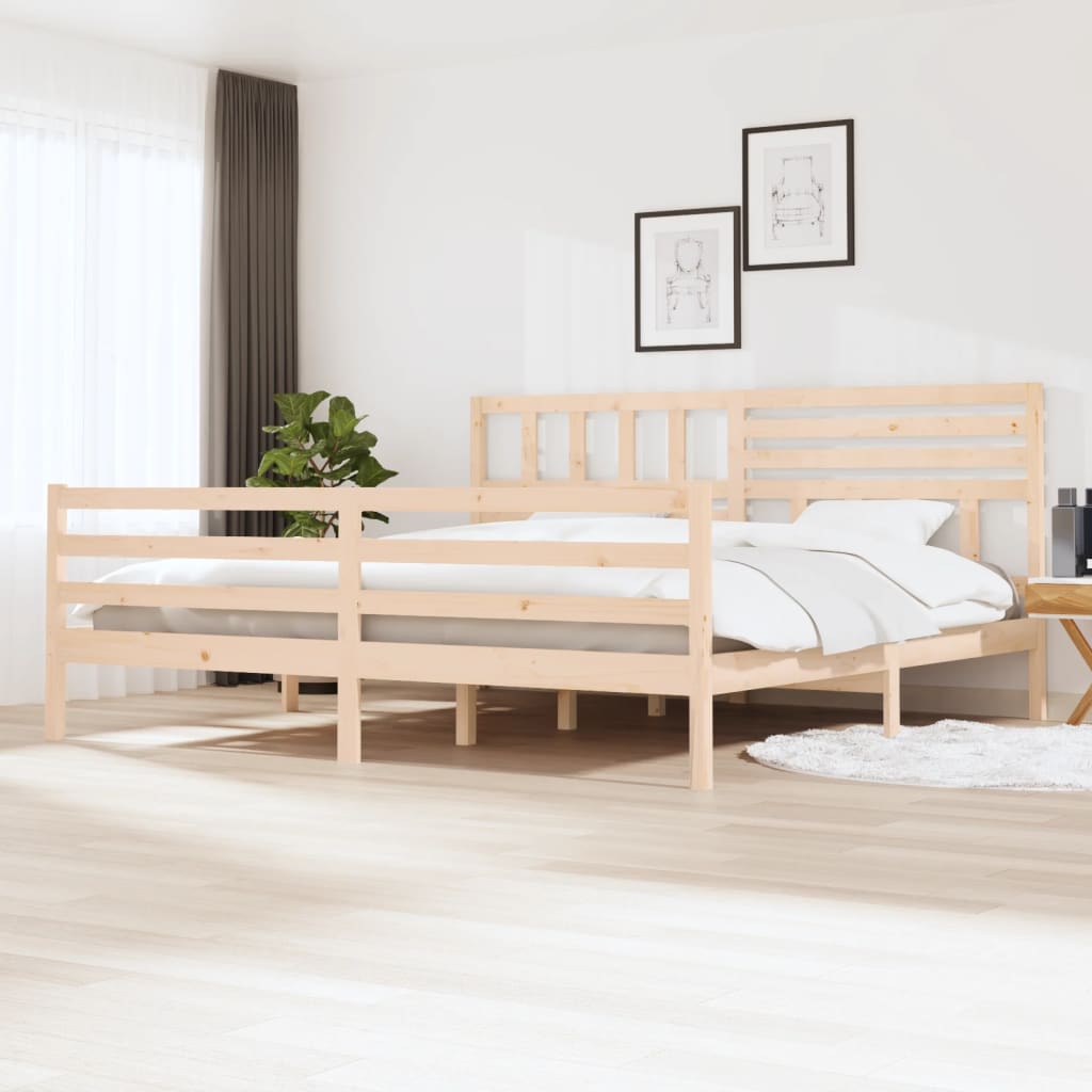 vidaXL Bed Frame without Mattress 180x200 cm Super King Size Solid Wood