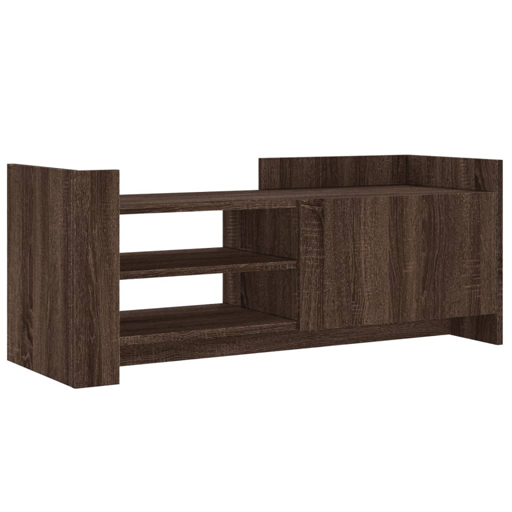 vidaXL TV Cabinet Brown Oak 100x35x40 cm Engineered Wood