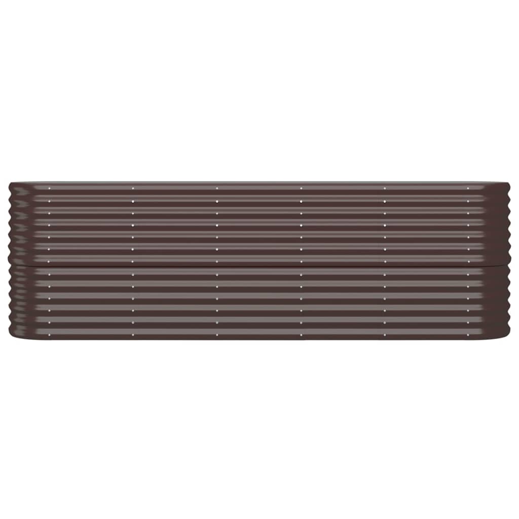 vidaXL Garden Raised Bed Powder-coated Steel 224x40x68 cm Brown