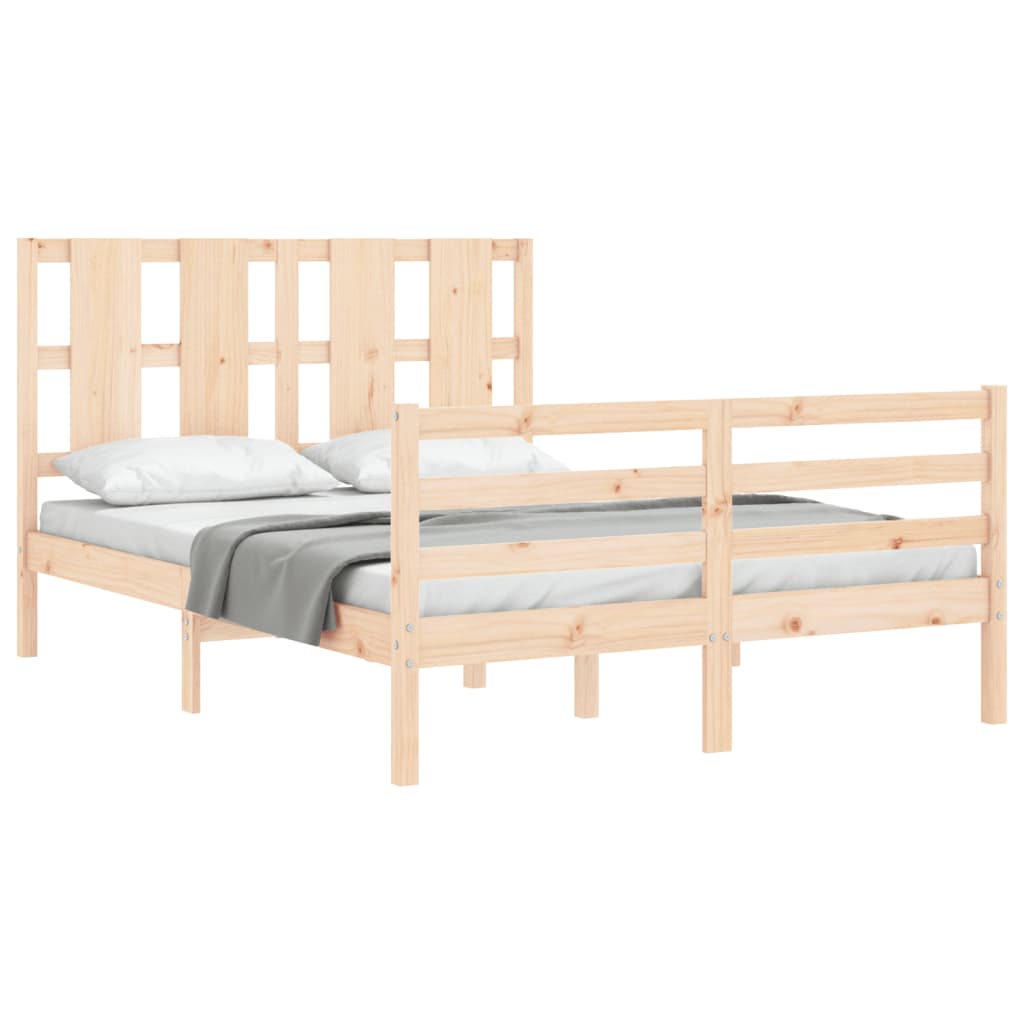 vidaXL Bed Frame without Mattress 140x190 cm Solid Wood