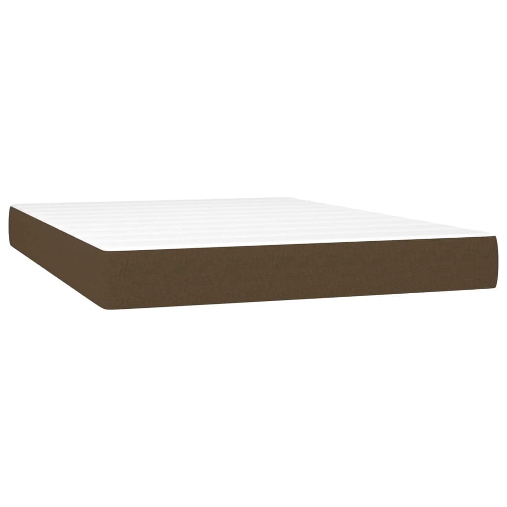 vidaXL Pocket Spring Bed Mattress Dark Brown 140x190x20 cm Fabric