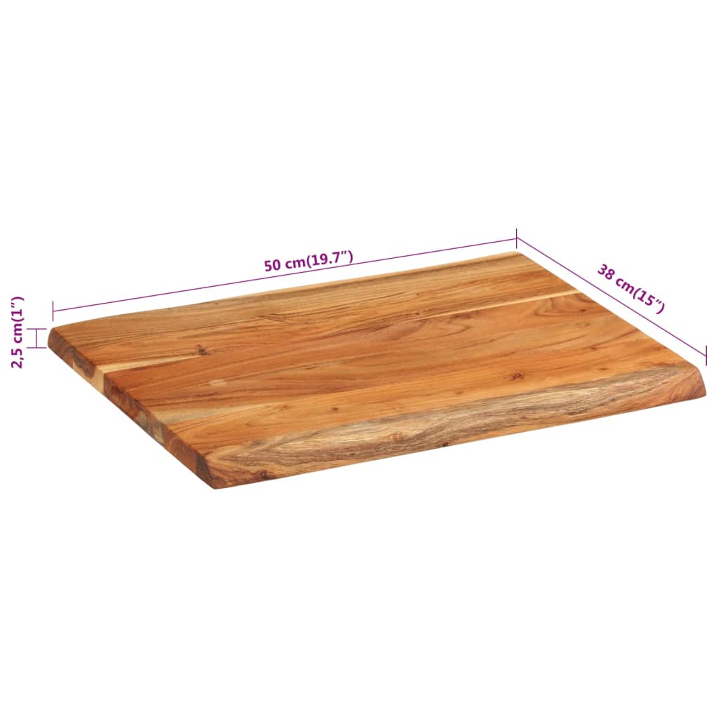 vidaXL Chopping Board 50x38x2.5 cm Solid Wood Acacia