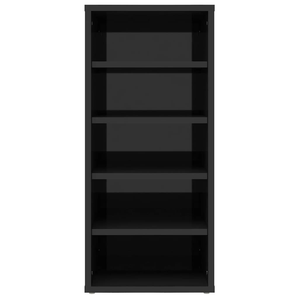 vidaXL Shoe Cabinets 2 pcs High Gloss Black 31.5x35x70 cm Engineered Wood