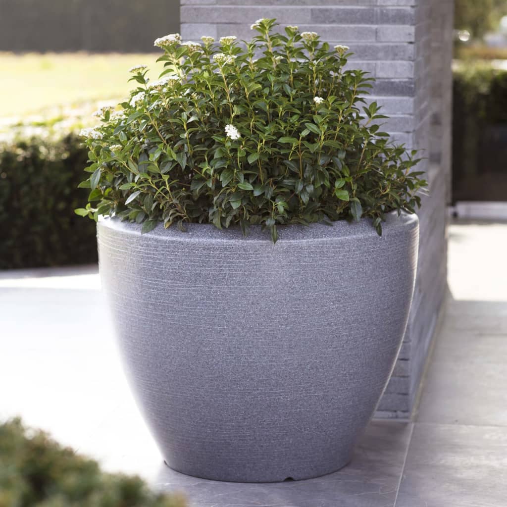 Capi Plant Vase Arc Granite Tapered Low 60x48 cm Anthracite