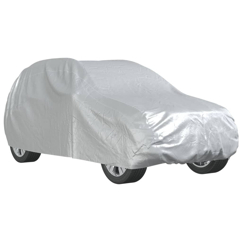 vidaXL Car Cover for SUV with Buckle Straps Full Silver M