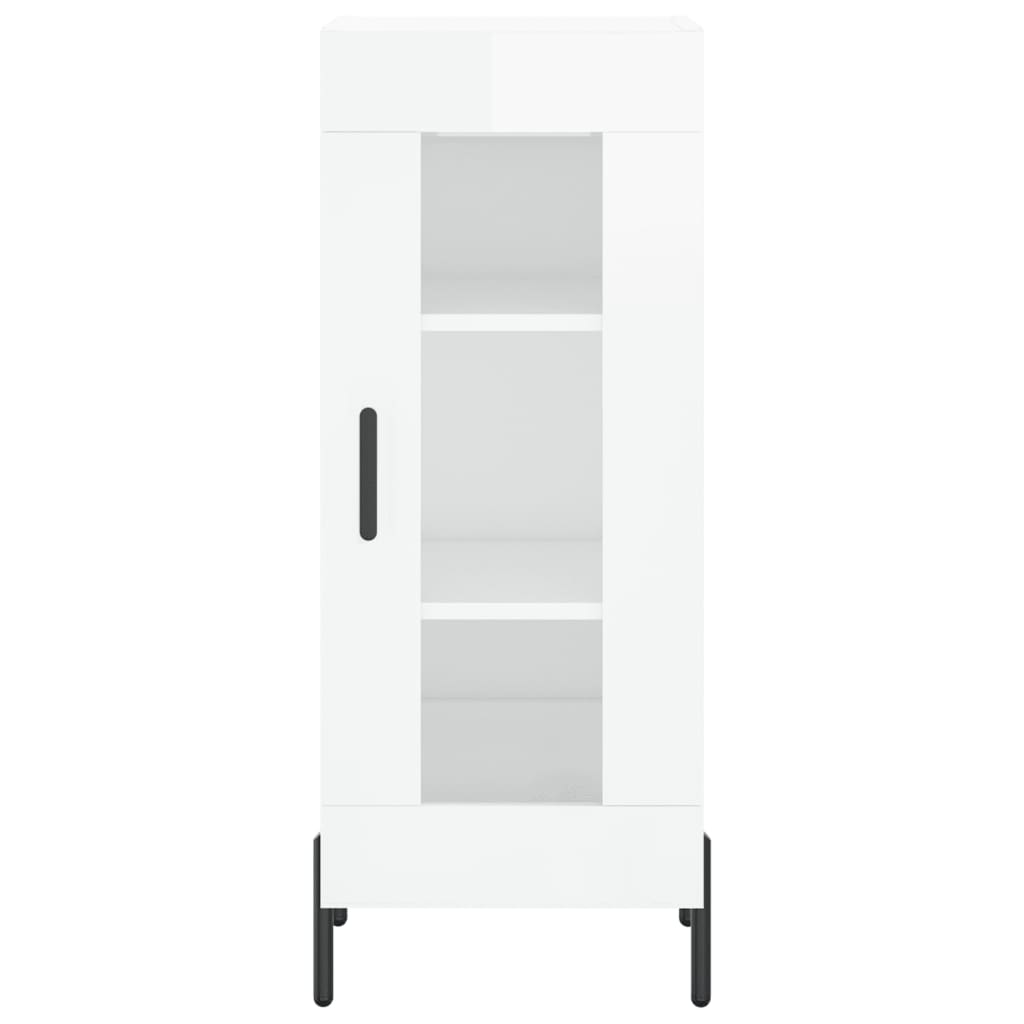 vidaXL Highboard High Gloss White 34.5x34x180 cm Engineered Wood