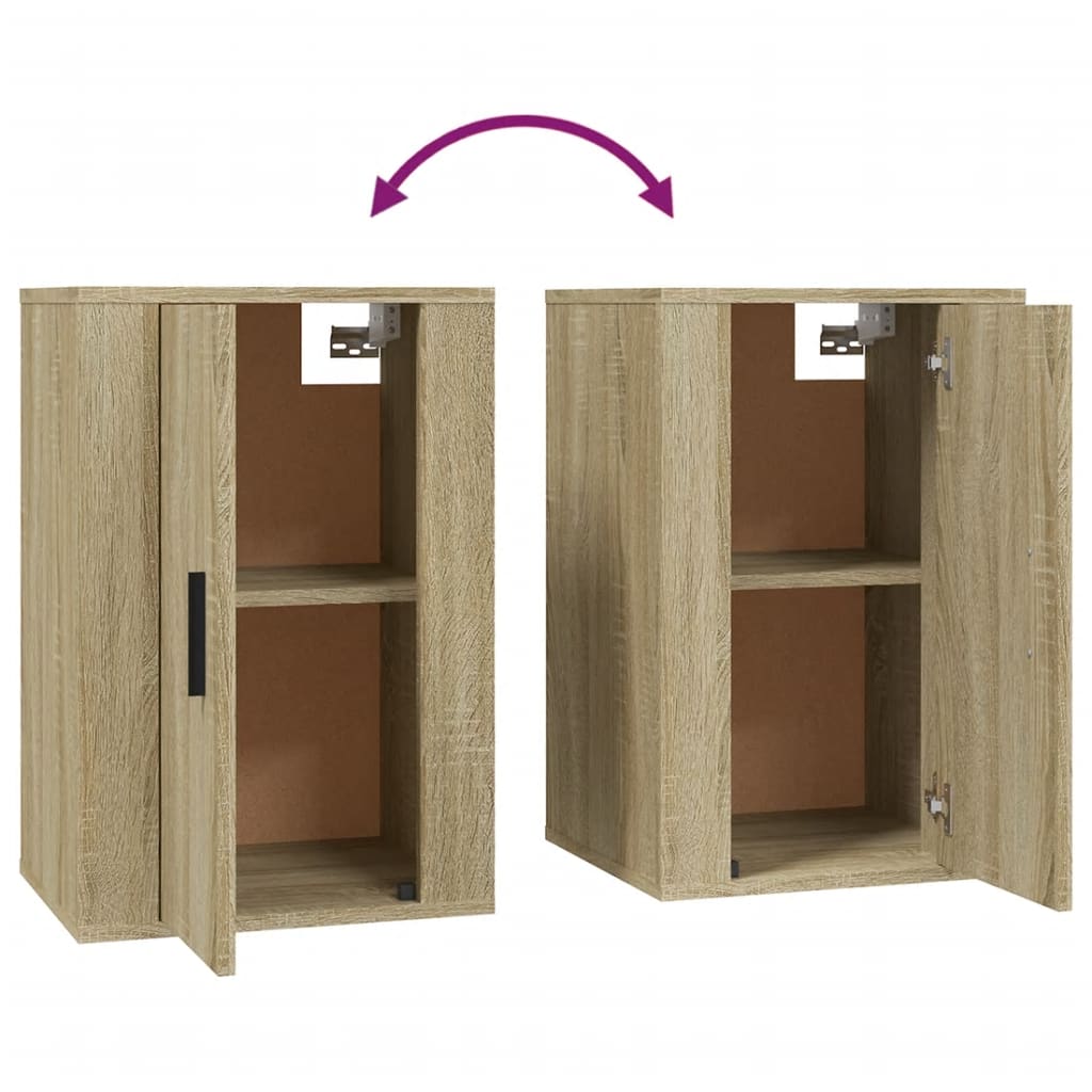 vidaXL Wall Mounted TV Cabinets 2 pcs Sonoma Oak 40x34.5x60 cm