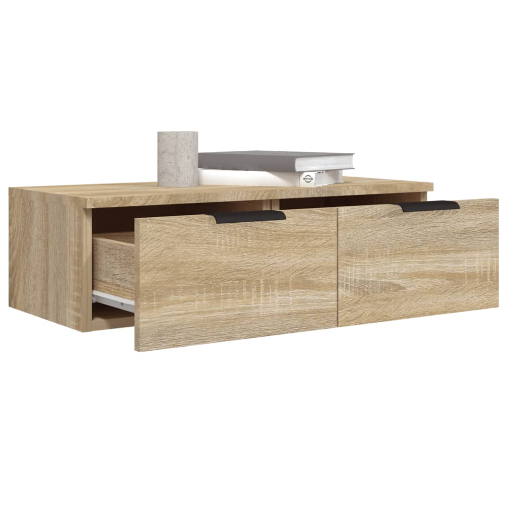 vidaXL Wall Cabinet Sonoma Oak 68x30x20 cm Engineered Wood