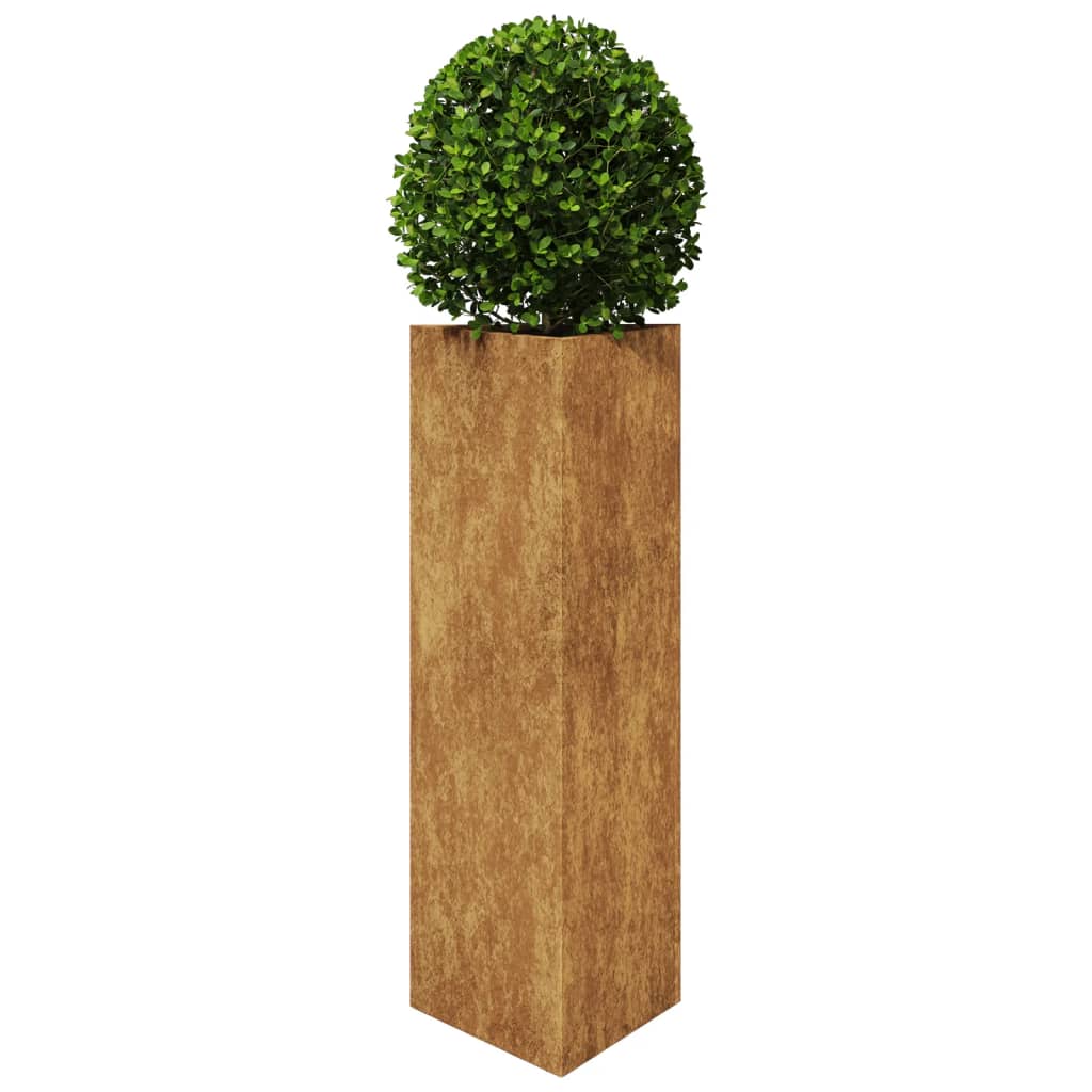 vidaXL Garden Planter Triangular 30x26x75 cm Corten Steel