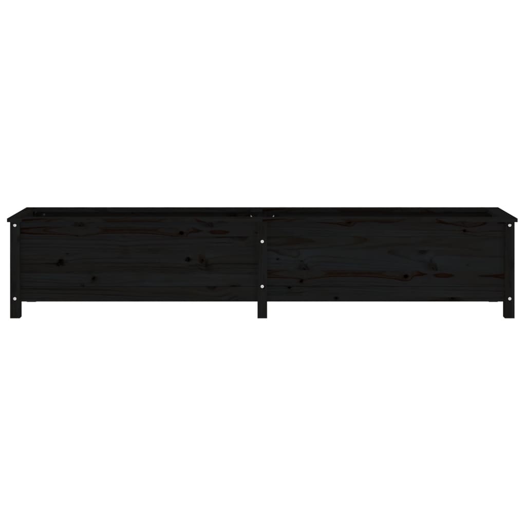 vidaXL Garden Raised Bed Black 199.5x40x39 cm Solid Wood Pine