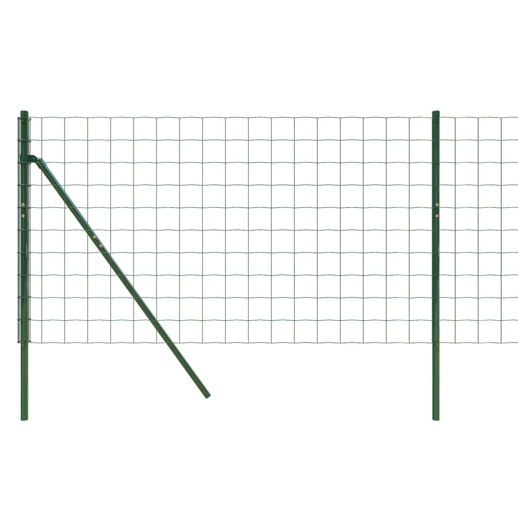 vidaXL Wire Mesh Fence Green 0.8x25 m Galvanised Steel