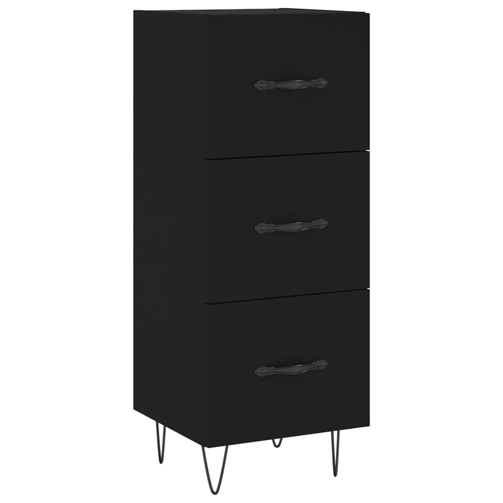 vidaXL Highboard Black 34.5x34x180 cm Engineered Wood