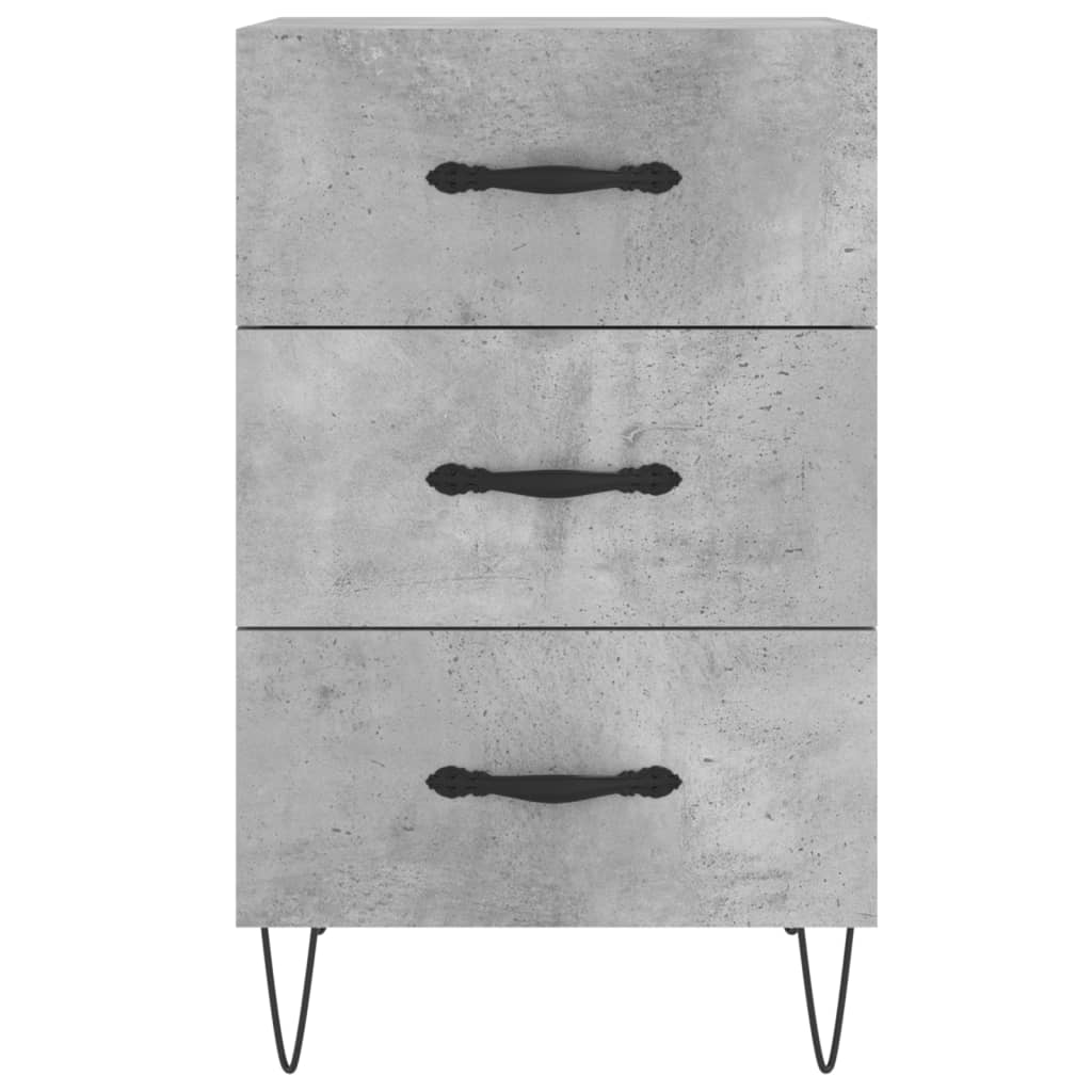 vidaXL Bedside Cabinet Concrete Grey 40x40x66 cm Engineered Wood