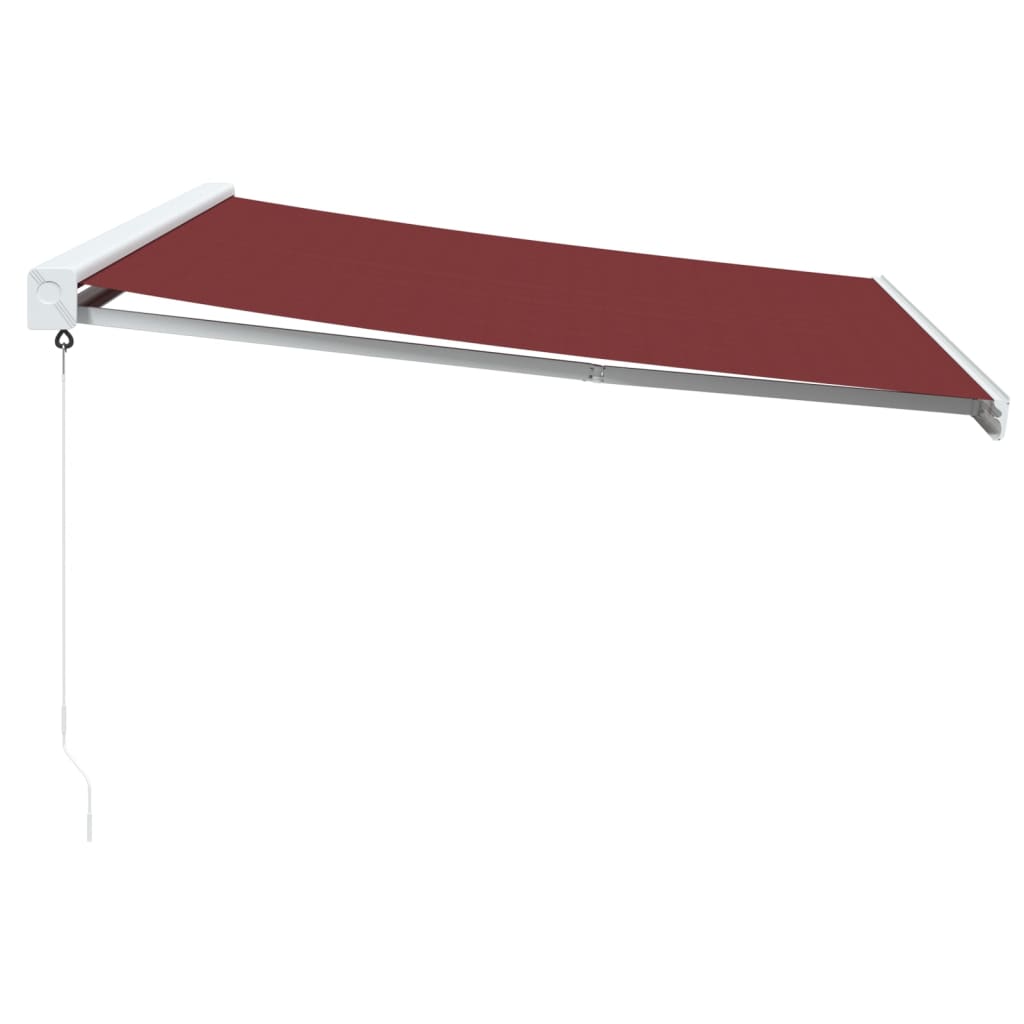 vidaXL Manual Retractable Awning Burgundy 400x300 cm