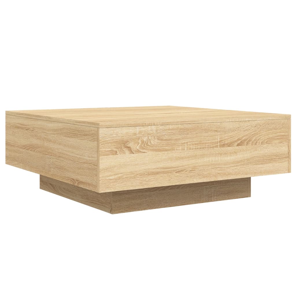 vidaXL Coffee Table Sonoma Oak 80x80x31 cm Engineered Wood