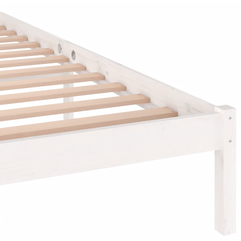 vidaXL Bed Frame without Mattress Solid Wood Pine 200x200 cm White