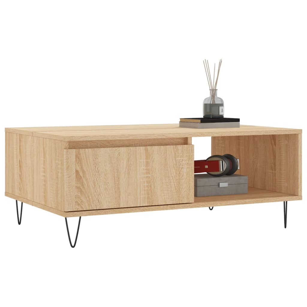 vidaXL Coffee Table Sonoma Oak 90x60x35 cm Engineered Wood