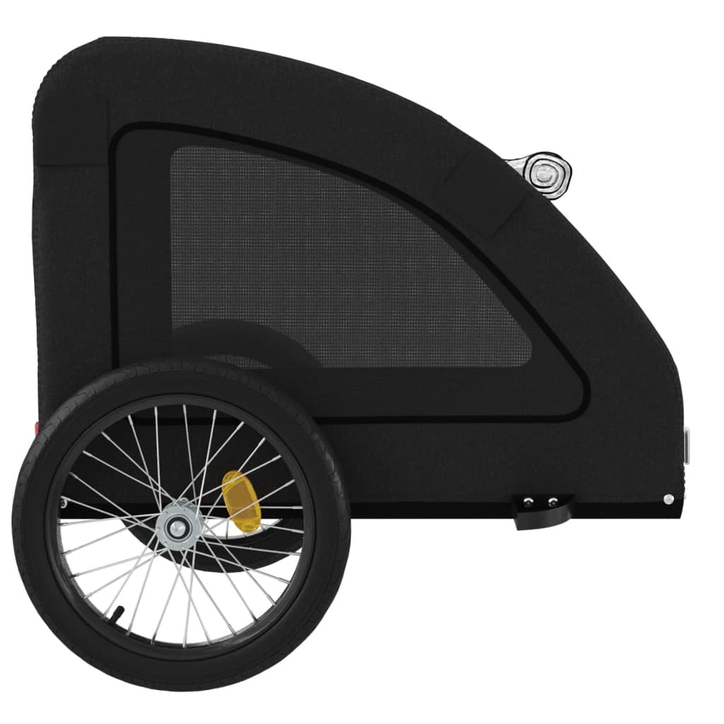 vidaXL Pet Bike Trailer Black Oxford Fabric and Iron