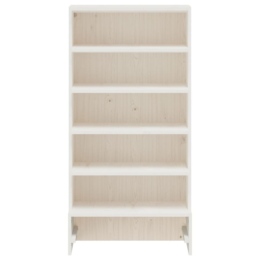 vidaXL Shoe Cabinet White 52x30x104 cm Solid Wood Pine