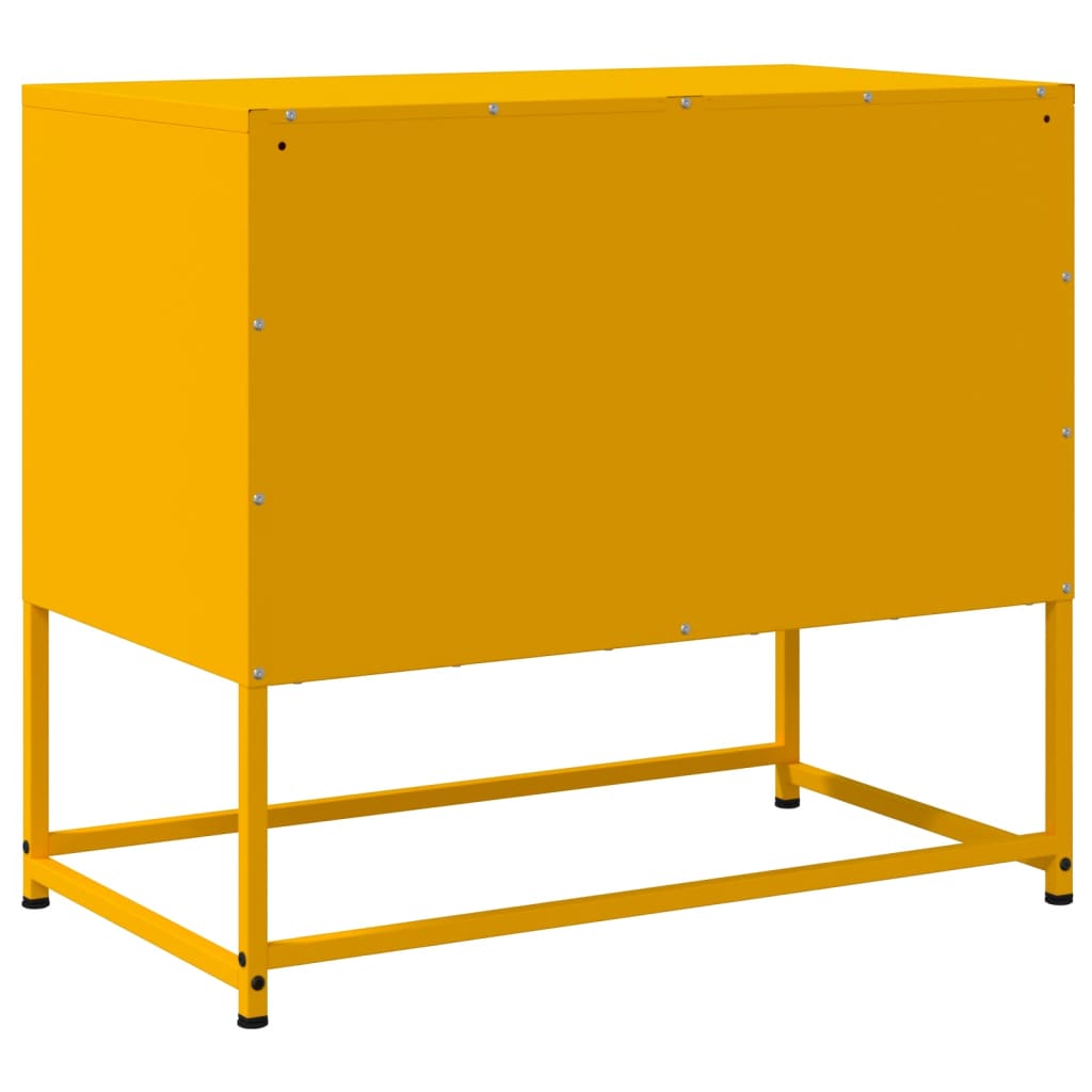 vidaXL TV Cabinet Mustard Yellow 68.5x39x60.5 cm Steel