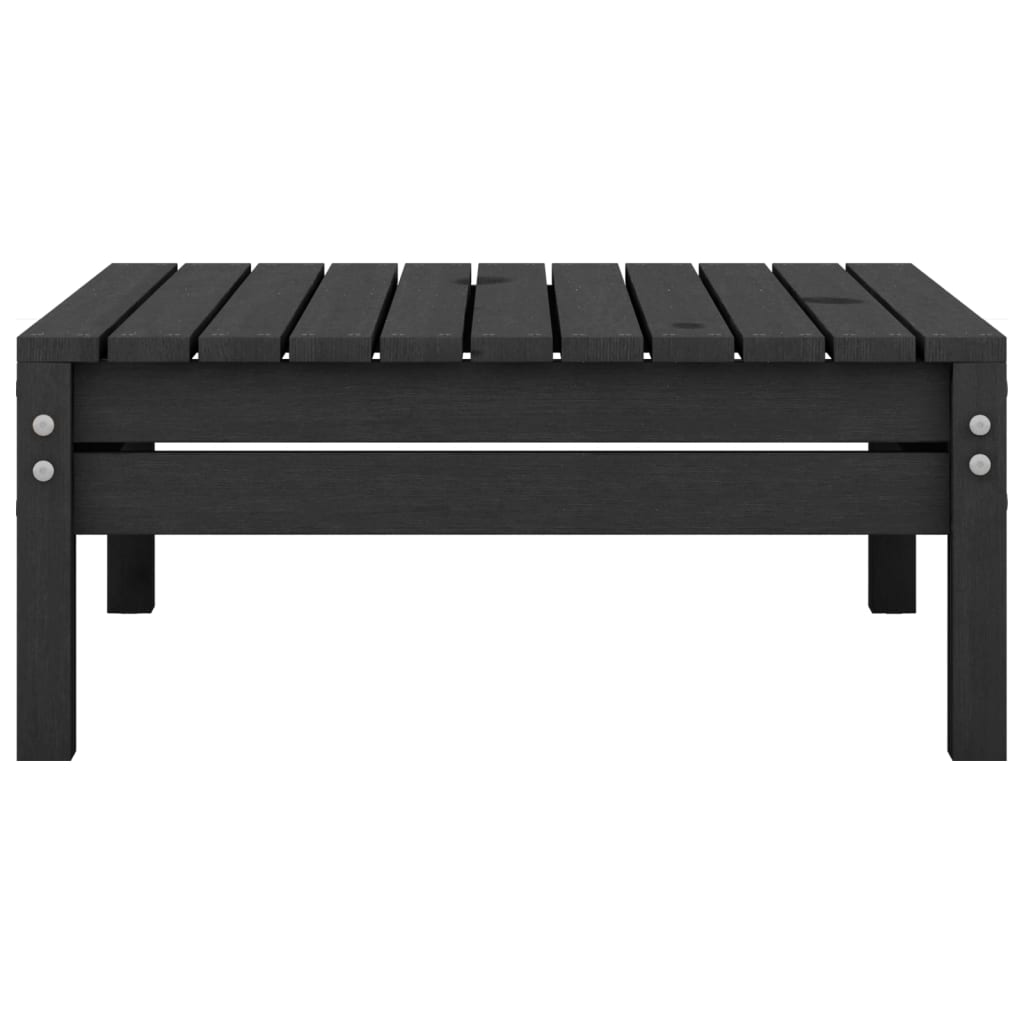 vidaXL Garden Footstool Black Solid Pinewood