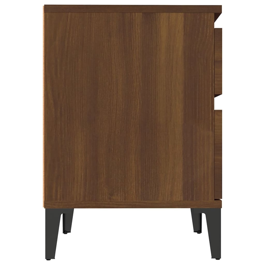 vidaXL Bedside Cabinets 2 pcs Brown Oak 40x35x50 cm