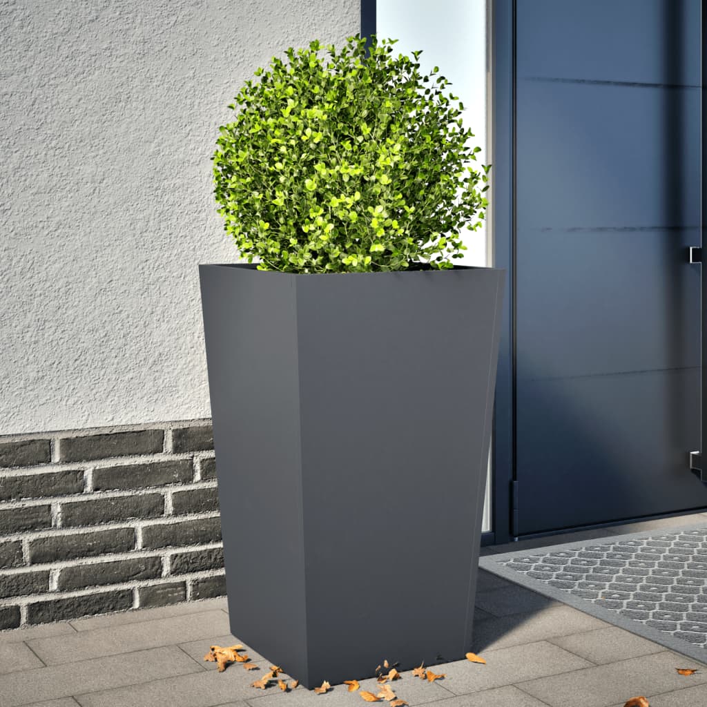 vidaXL Garden Planter Anthracite 45x45x75 cm Steel