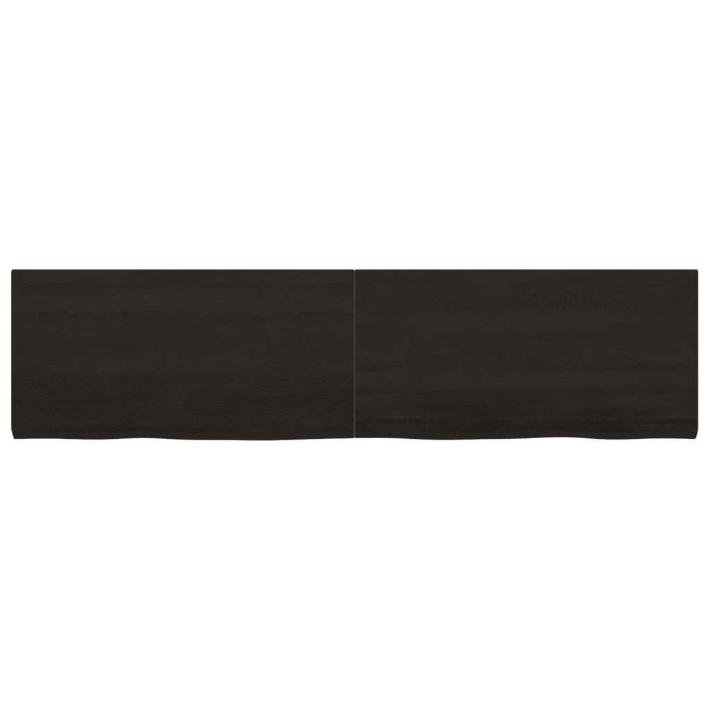 vidaXL Bathroom Countertop Dark Brown 160x40x(2-4) cm Treated Solid Wood