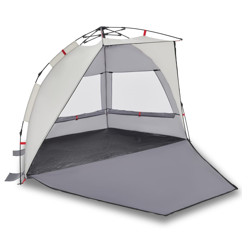 vidaXL Beach Tent 2-Person Grey Quick Release Waterproof