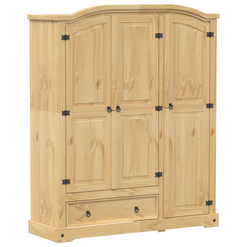 vidaXL Wardrobe Corona 151.5x52x186 cm Solid Wood Pine