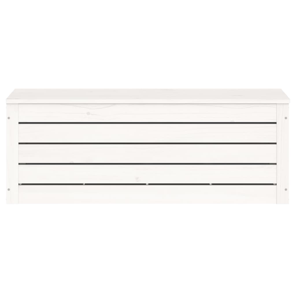 vidaXL Storage Box White 89x36.5x33 cm Solid Wood Pine