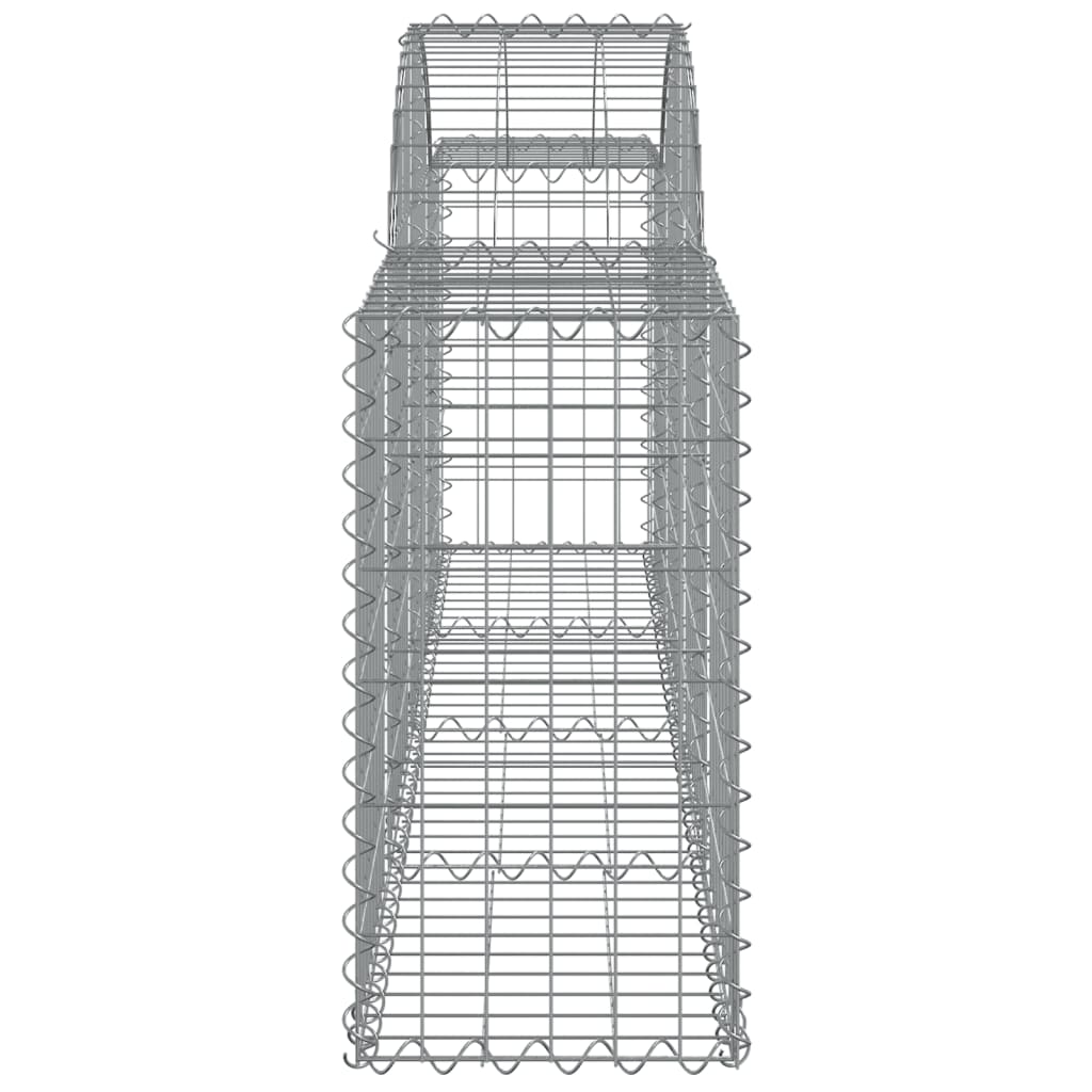 vidaXL Arched Gabion Baskets 25 pcs 200x30x60/80 cm Galvanised Iron